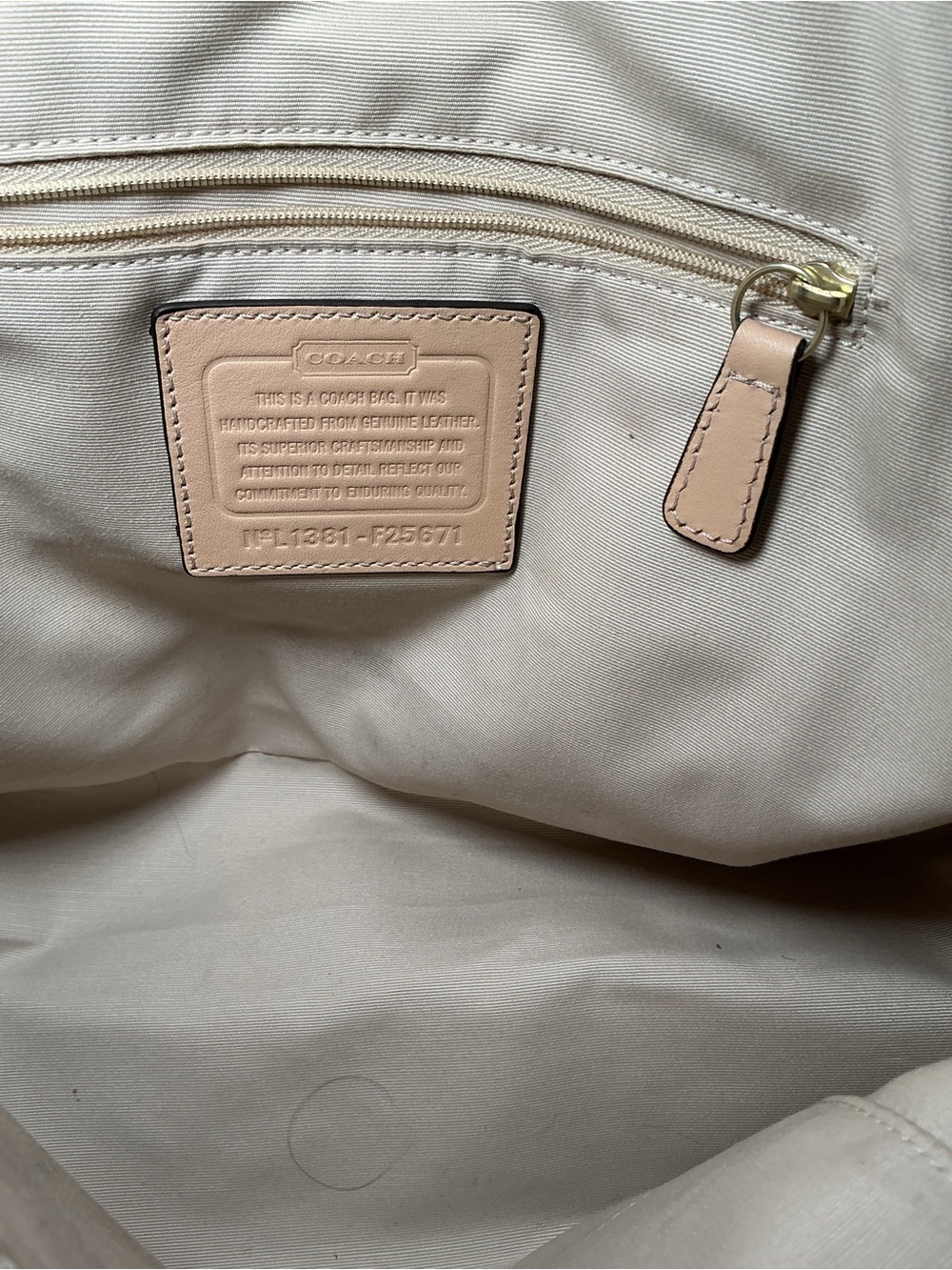 Coach Dome Satchel Handbag – Blush Beige Leather - Picture 9 of 9